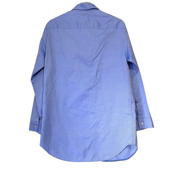 RED VALENTINO Ruffle Trim Cotton Button Down Shirt in Blue Size S/4 - Picture 3 of 14